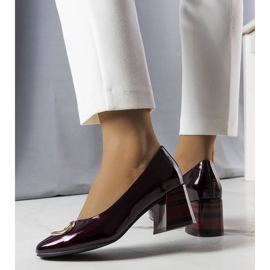 BM Vínové lakované lodičky od Kathleen červený 1