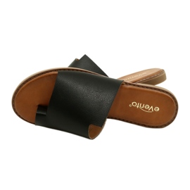 Evento Black Flip-Flops Dámské flip-flops Eveno 22SD35-4586 Black černý 4