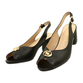 Evento Dámské sandály na příspěvku s dekorací 23SD35-5480 Black černá 5 Evento Dámské sandály na příspěvku s dekorací 23SD35-5480 Black černá 5