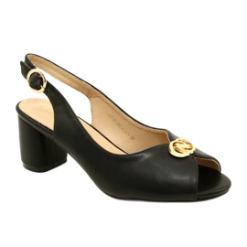 Evento Dámské sandály na příspěvku s dekorací 23SD35-5480 Black černá 3 Evento Dámské sandály na příspěvku s dekorací 23SD35-5480 Black černá 3