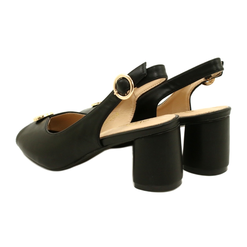 Evento Dámské sandály na příspěvku s dekorací 23SD35-5480 Black černá 6 Evento Dámské sandály na příspěvku s dekorací 23SD35-5480 Black černá 6