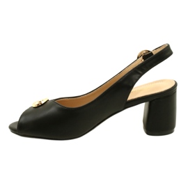 Evento Dámské sandály na příspěvku s dekorací 23SD35-5480 Black černá 4 Evento Dámské sandály na příspěvku s dekorací 23SD35-5480 Black černá 4