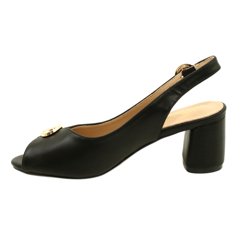 Evento Dámské sandály na příspěvku s dekorací 23SD35-5480 Black černá 4 Evento Dámské sandály na příspěvku s dekorací 23SD35-5480 Black černá 4