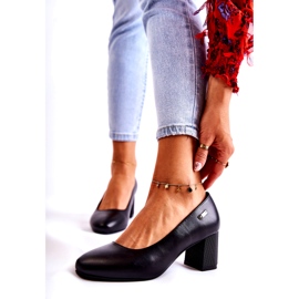 Kožené lodičky na baru Sergio Leone PB178 černá černý 1