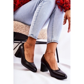 Kožené lodičky na baru Sergio Leone PB178 černá černý 2