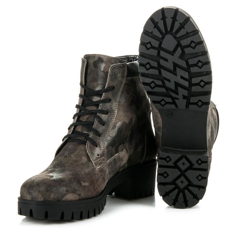 Vinceza Šněrovací boty s chráničem zelená 1