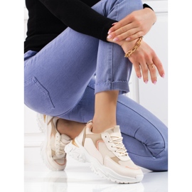 Dámské béžové tenisky na platformě Shelovet béžový oranžový 1