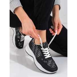 Dámská sportovní obuv Shelovet s lesklým černým vzorem černá 2