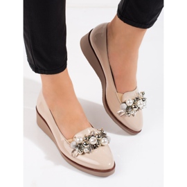 W. Potocki Dámské lodičky Potocki s béžovými klínky 2