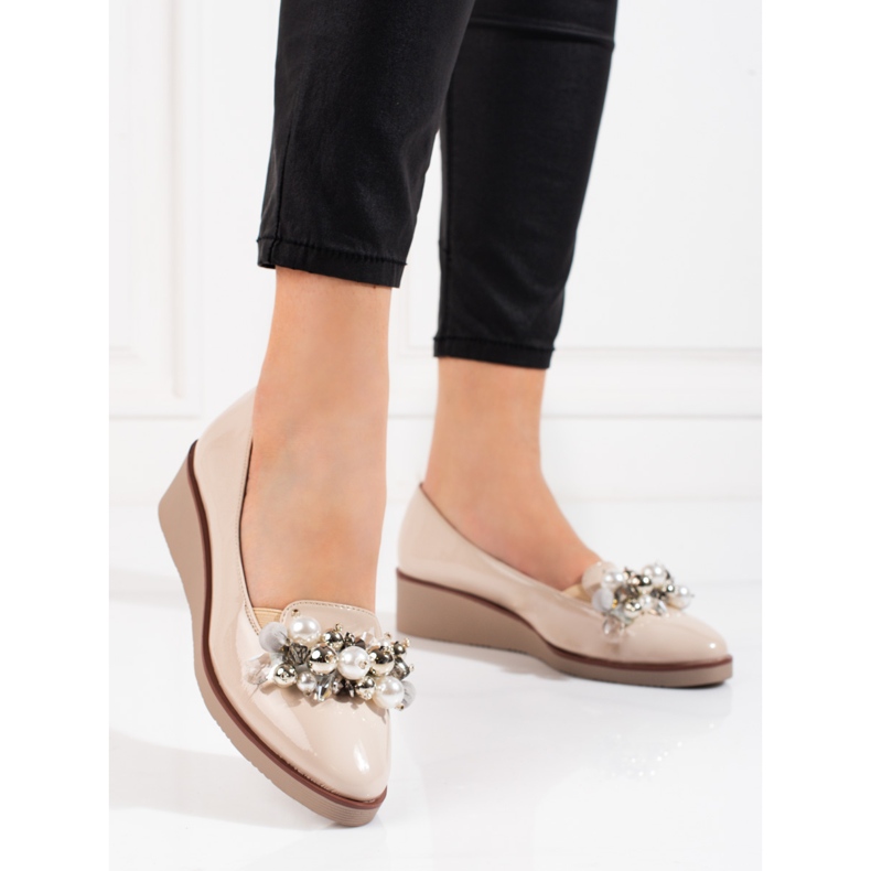 W. Potocki Dámské lodičky Potocki s béžovými klínky 1