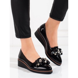 W. Potocki Dámské černé lodičky na klínku Potocki černá 1