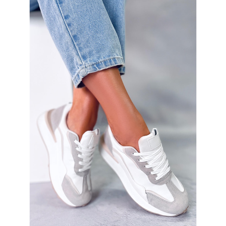 PA1 Dámské tenisky Mabel BÍLÁ/BÉŽOVÁ/ŠEDÁ béžový bílý 2