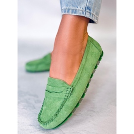 PA1 Semišové dámské mokasíny Anaya Green zelený 1