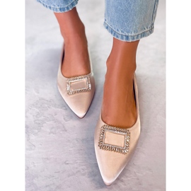 PA1 Elegantní baleríny s kamínky Lorella Beige béžový 1