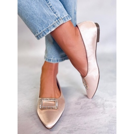 PA1 Elegantní baleríny s kamínky Lorella Beige béžový 2