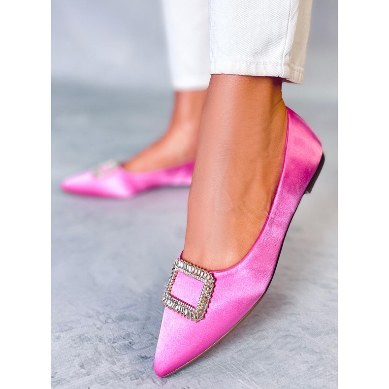 PA1 Elegantní baleríny s kamínky Lorella Fushia růžový 2 PA1 Elegantní baleríny s kamínky Lorella Fushia růžový 2
