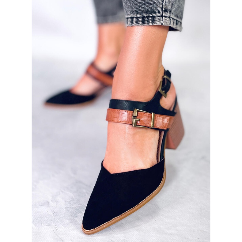 BM Černé lodičky Chiatti na otevřené patě černá 2