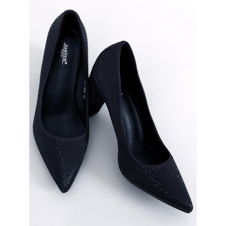 BM Marisa Černé lodičky na vysokém podpatku s korálky černá 1