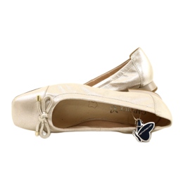Dámská bota Caprice Ballerinas s lukem 9-22104-20 354 Taupe Sue.Met stříbro 5