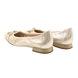 Dámská bota Caprice Ballerinas s lukem 9-22104-20 354 Taupe Sue.Met stříbro 4
