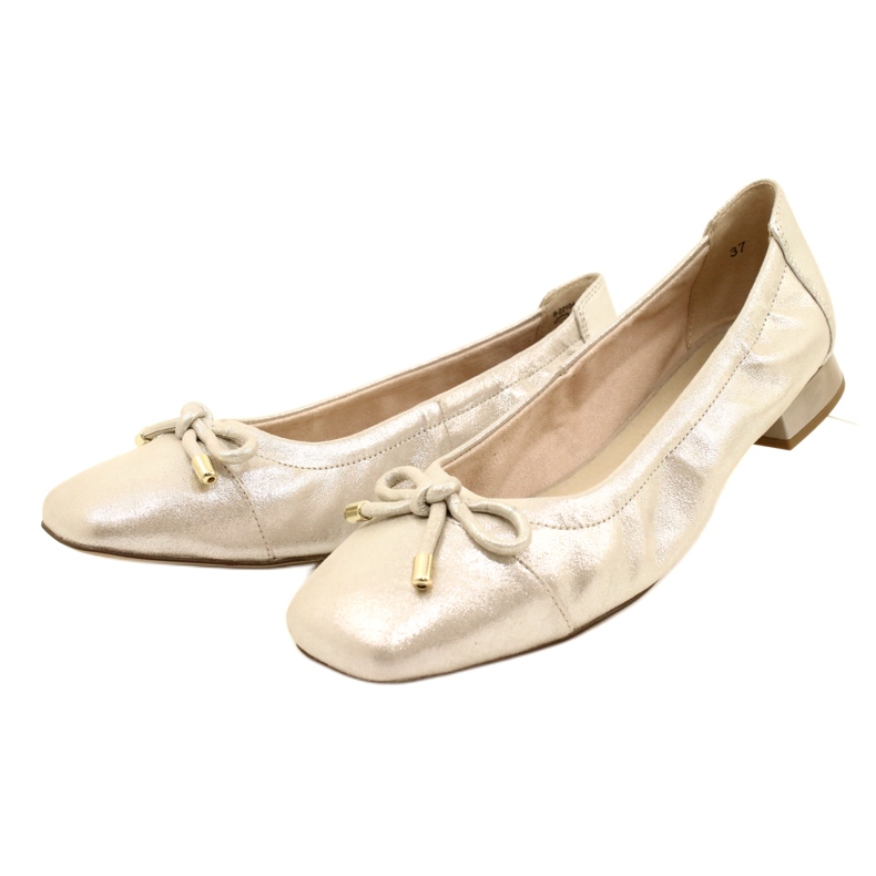 Dámská bota Caprice Ballerinas s lukem 9-22104-20 354 Taupe Sue.Met stříbro 3