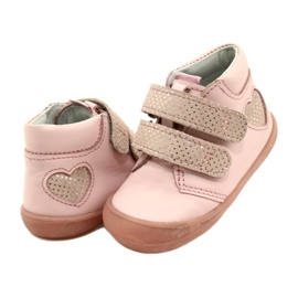 Kozačky na suchý zip Mazurek 1341 Pink Glitter Heart růžový 3