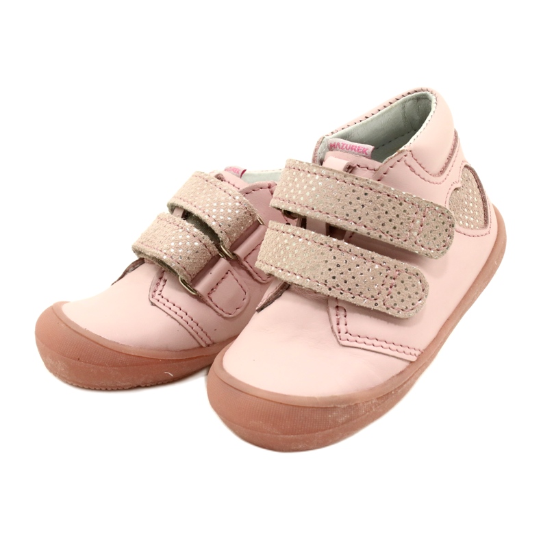 Kozačky na suchý zip Mazurek 1341 Pink Glitter Heart růžový 2