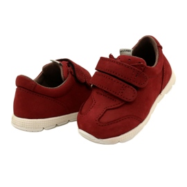 Příležitostná kožená dětská bota Mazurek 1362 Red Belcro červené 3
