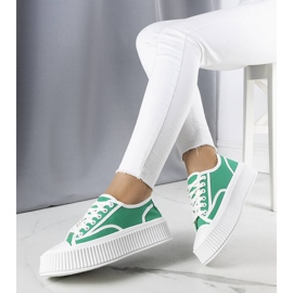 BM Zelené tenisky na platformě Delores zelený 1