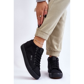 Dámské klasické vysoké tenisky Big Star LL274001 černé černá 2