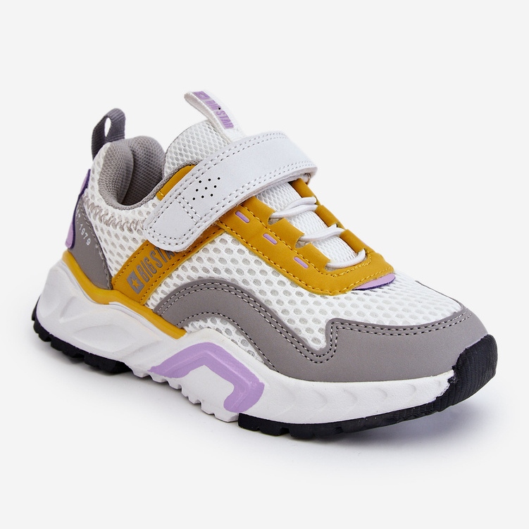 Dětská sportovní obuv se suchým zipem Big Star JJ374257 Bílá a žlutá vícebarevný 2 Dětská sportovní obuv se suchým zipem Big Star JJ374257 Bílá a žlutá vícebarevný 2