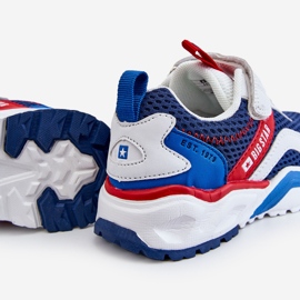 Dětská sportovní obuv se suchým zipem Big Star JJ374259 bílá a tmavě modrá vícebarevný 3