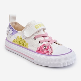 Dětské nízké tenisky na suchý zip Big Star LL374061 White bílý vícebarevný 2