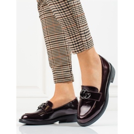 W. Potocki Dámské kaštanové lordy z Potocki s plochými podpatky červené 1