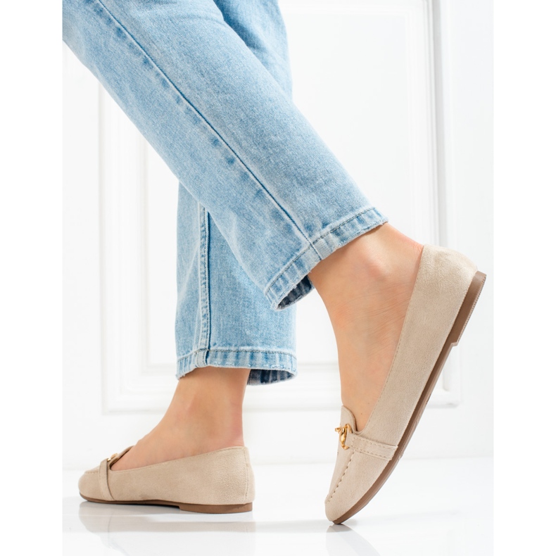 W. Potocki Dámské béžové mokasíny od Potocki béžový 2