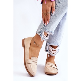 PS1 Pohodlné semišové dámské mokasíny béžová Lucca béžový 1