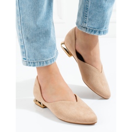 W. Potocki Dámské semišové baleríny Potocki béžové béžový 1 W. Potocki Dámské semišové baleríny Potocki béžové béžový 1