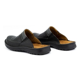 Pánské kožené pantofle 219 Kampol černé černý 4