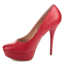 Ideal Shoes Klasické lodičky červené 1