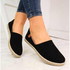 News Dámské nazouvací espadrilky s výřezy černé NOVINKY 20TX02-2416 černý 1