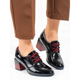 W. Potocki Dámské šněrovací boty Potocki černé černá 1