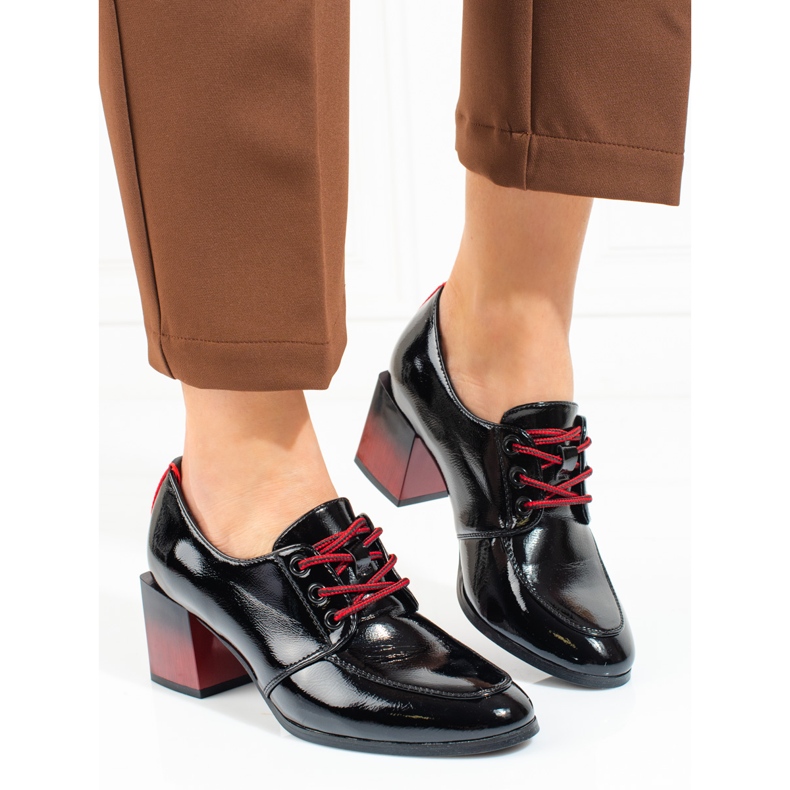 W. Potocki Dámské šněrovací boty Potocki černé černá 1