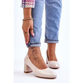 Lodičky na podpatku Sergio Leone PB178 Pearl Beige béžový 1