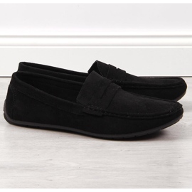 News Pánské černé semišové slip-on mokasíny NOVINKA černý 1