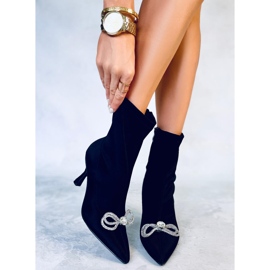 BM Elastické kozačky na vysokém podpatku Betz Black černá 1