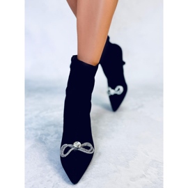 BM Elastické kozačky na vysokém podpatku Betz Black černá 2 BM Elastické kozačky na vysokém podpatku Betz Black černá 2