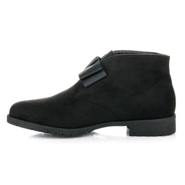 Ideal Shoes Ploché Holínky S Mašlí černý 1