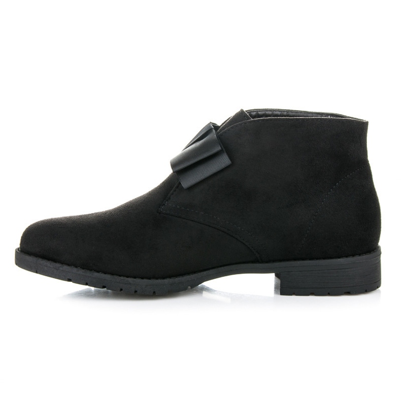 Ideal Shoes Ploché Holínky S Mašlí černý 1