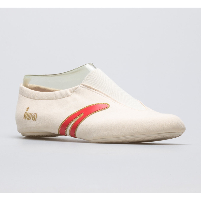 Gymnastické baletní boty IWA 502 krémové béžový bílý 1