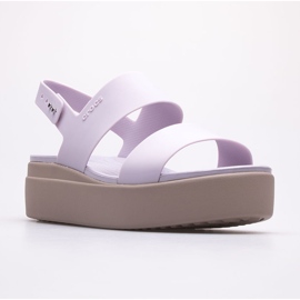 Nízké sandály na klínku Crocs Brooklyn 206453-5PV fialová 1